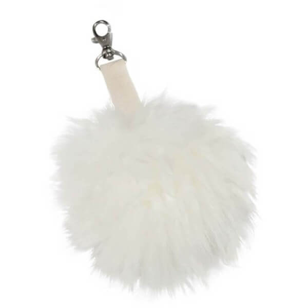 Art.Nr. 801 WE - Fellanhänger Pompom, weiß