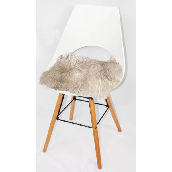 Quadratische Sitzauflagen aus australischem Lammfell, Art.-Nr. 407 LE, leinen