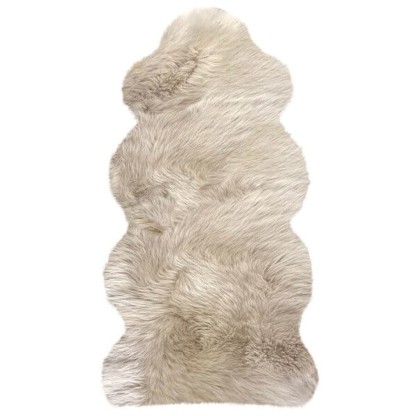 Art.-Nr. 152 LE - Australisches Lammfell aus 1 1/2 Fellen - leinen