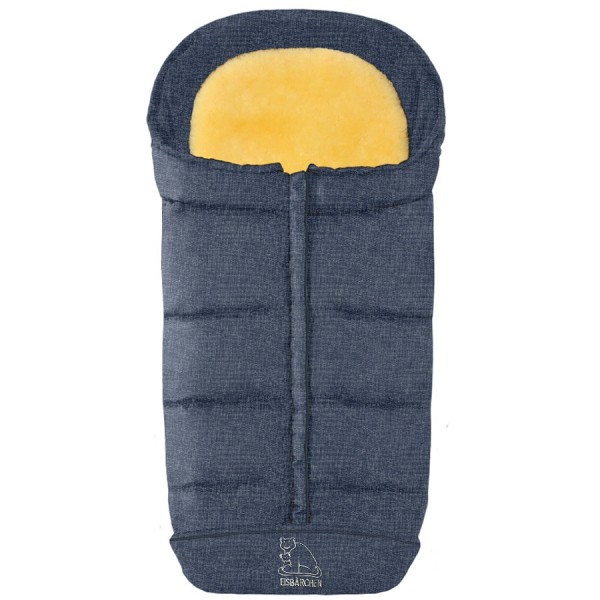 Art.-Nr. 7975 MB - Komfort 2-in-1 Fußsack - blau meliert